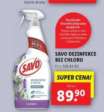 Lidl Savo dezinfekce nabídka