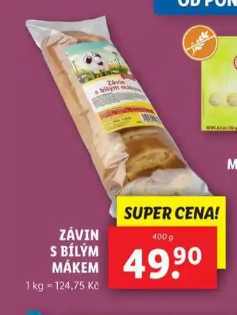 Lidl Závin s bílým mákem nabídka