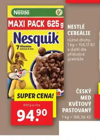 Lidl Nestlé dětské cereálie nabídka