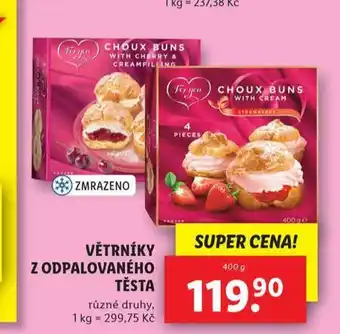 Lidl Větrníky z odpalovaného těsta nabídka
