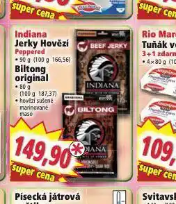 Norma Indiana jerky hovězí nabídka