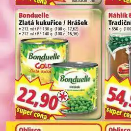 Norma Bonduelle zlatá kukuřice / hrášek nabídka