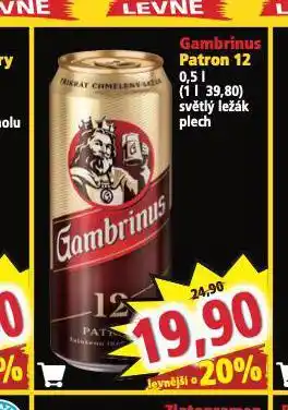 Norma Pivo gambrinus patron 12 nabídka