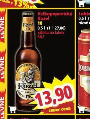 Norma Pivo velkopopovický kozel 10 nabídka