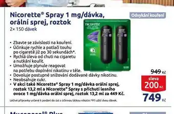 Benu Nicorette spray nabídka