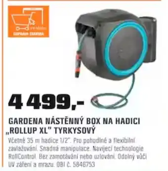 OBI GARDENA NÁSTĚNNÝ BOX NA HADICI ,,ROLLUP XL" TYRKYSOVÝ nabídka