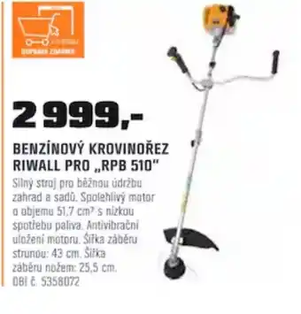 OBI BENZÍNOVÝ KROVINOŘEZ RIWALL PRO,,RPB 510" nabídka