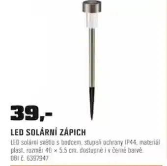 OBI LED SOLÁRNÍ ZÁPICH nabídka