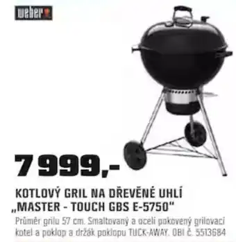 OBI KOTLOVÝ GRIL NA DŘEVĚNÉ UHLÍ ,,MASTER - TOUCH GBS E-5750" nabídka