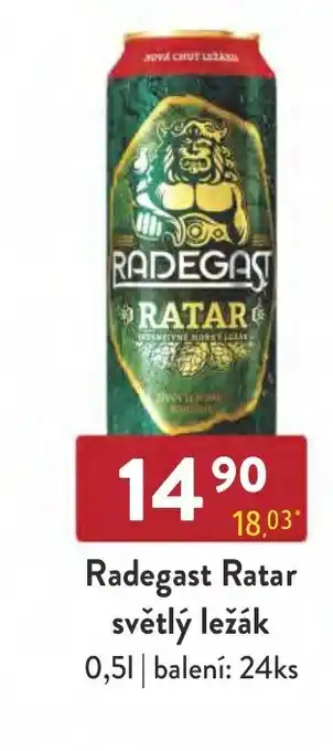 Qanto Radegast Ratar světlý ležák 0,5L nabídka