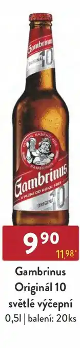 Qanto Gambrinus Originál 10 světlé výčepní 0,5L nabídka