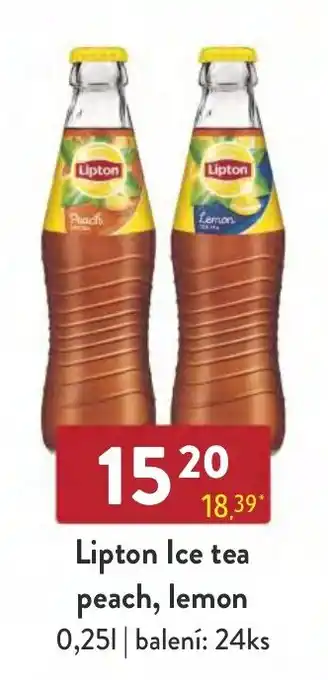 Qanto Lipton Ice tea peach, lemon 0,25L nabídka