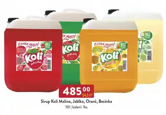 Qanto Sirup Koli Malina, Jablko, Oranž, Bezinka 10L nabídka