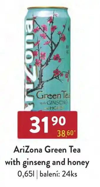 Qanto AriZona Green Tea with ginseng and honey 0.65L nabídka