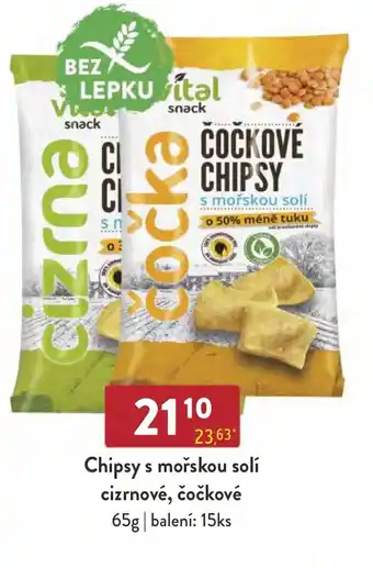 Qanto Chipsy s mořskou solí cizrnové, čočkové 65g nabídka