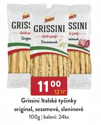 Qanto Grissini Italské tyčinky original, sezamové, slaninové nabídka