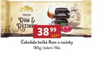 Qanto Čokoláda hořká Rum a rozinky nabídka