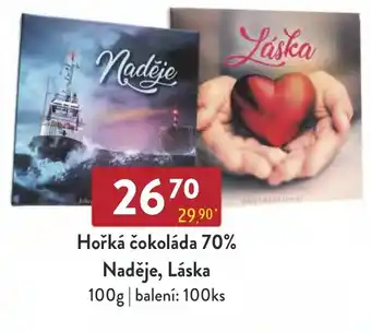 Qanto Hořká čokoláda 70% Naděje, Láska nabídka