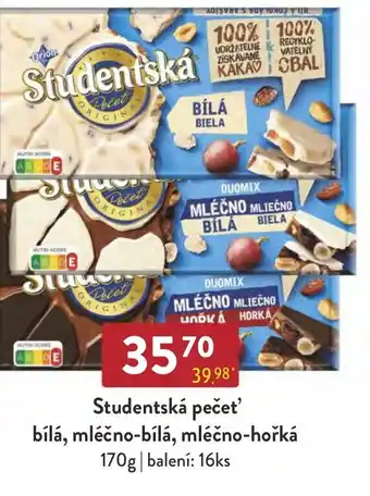 Qanto Studentská pečeť bílá, mléčno-bílá, mléčno-hořká nabídka