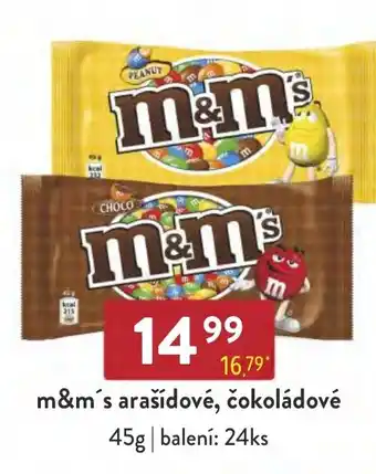 Qanto M&m's arašídové, čokoládové nabídka