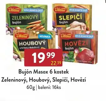 Qanto Bujón Masox 6 kostek Zeleninový, Houbový, Slepičí, Hovězí nabídka