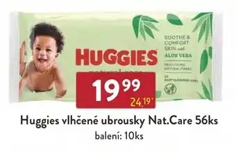 Qanto Huggies vlhčené ubrousky Nat.Care 56ks nabídka