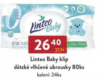 Qanto Linteo Baby klip dětské vlhčené ubrousky 80ks nabídka