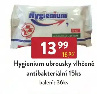 Qanto Hygienium ubrousky vlhčené antibakteriální 15ks nabídka