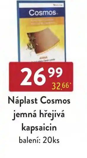 Qanto Náplast Cosmos jemná hřejivá kapsaicin nabídka