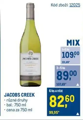 Makro JACOBS CREEK nabídka