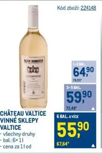 Makro CHÂTEAU VALTICE VINNÉ SKLEPY VALTICE nabídka