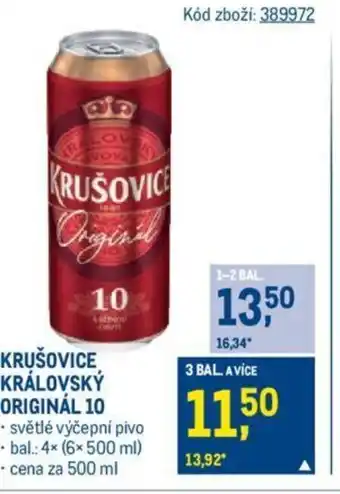 Makro KRUŠOVICE KRÁLOVSKÝ ORIGINÁL 10 nabídka