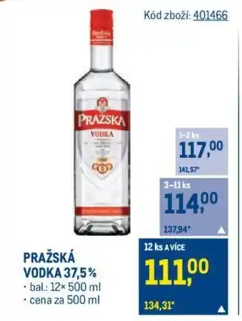 Makro PRAŽSKÁ VODKA 37,5% nabídka