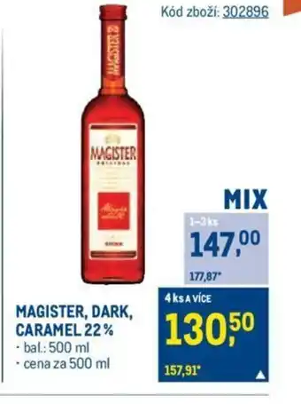 Makro MAGISTER, DARK, CARAMEL 22% nabídka