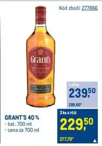 Makro GRANT'S 40% nabídka