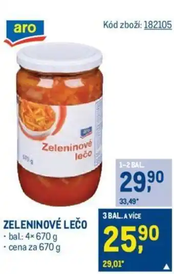 Makro ZELENINOVÉ LEČO nabídka