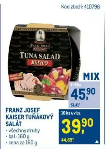 Makro FRANZ JOSEF KAISER TUŇÁKOVÝ SALÁT nabídka