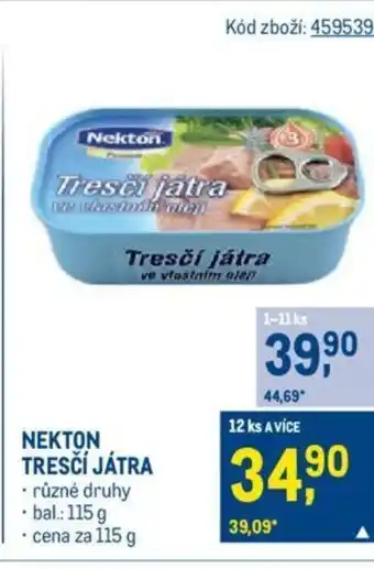 NEKTON TRESČÍ JÁTRA