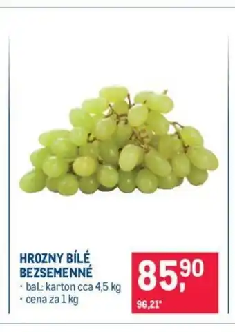 Makro HROZNY BÍLÉ BEZSEMENNÉ nabídka