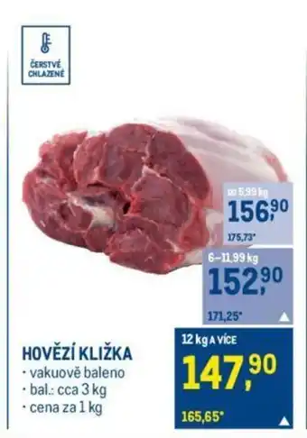 Makro HOVĚZÍ KLIŽKA nabídka