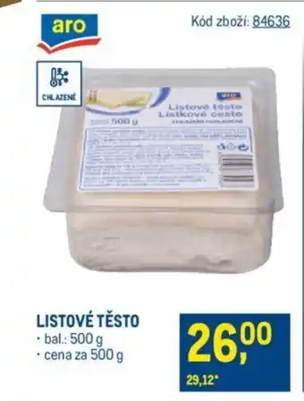 Makro LISTOVÉ TĚSTO nabídka