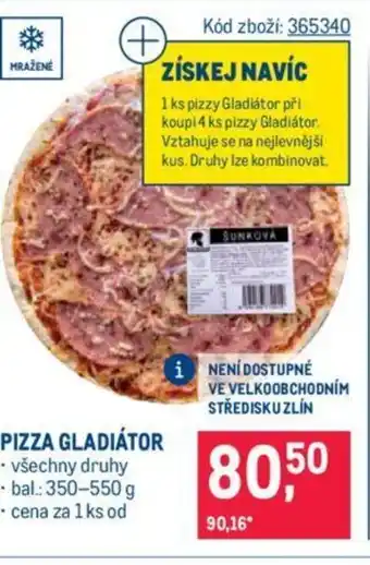 Makro PIZZA GLADIÁTOR nabídka