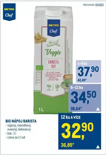 Makro BIO NÁPOJ BARISTA nabídka