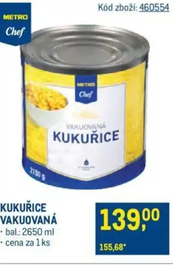 Makro KUKUŘICE VAKUOVANÁ nabídka