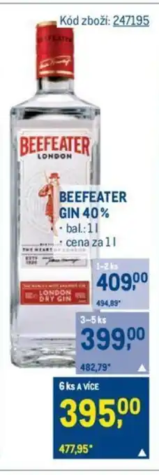 Makro BEEFEATER GIN 40% nabídka