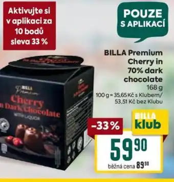 Billa BILLA Premium Cherry in 70% dark chocolate nabídka