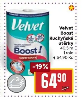 Billa Velvet Boost Kuchyňské utěrky nabídka