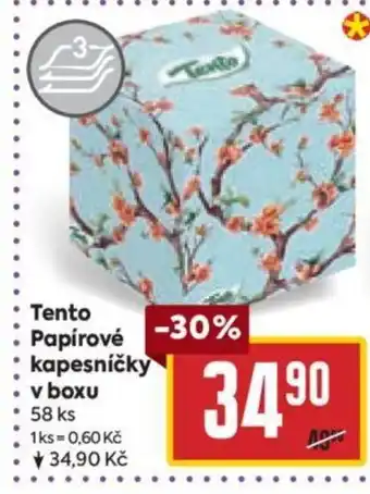 Billa Tento Papírové kapesníčky v boxu nabídka