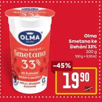 Billa Olma Smetana ke šlehání 33% nabídka