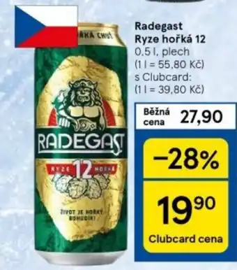Tesco Radegast Ryze hořká 12 nabídka